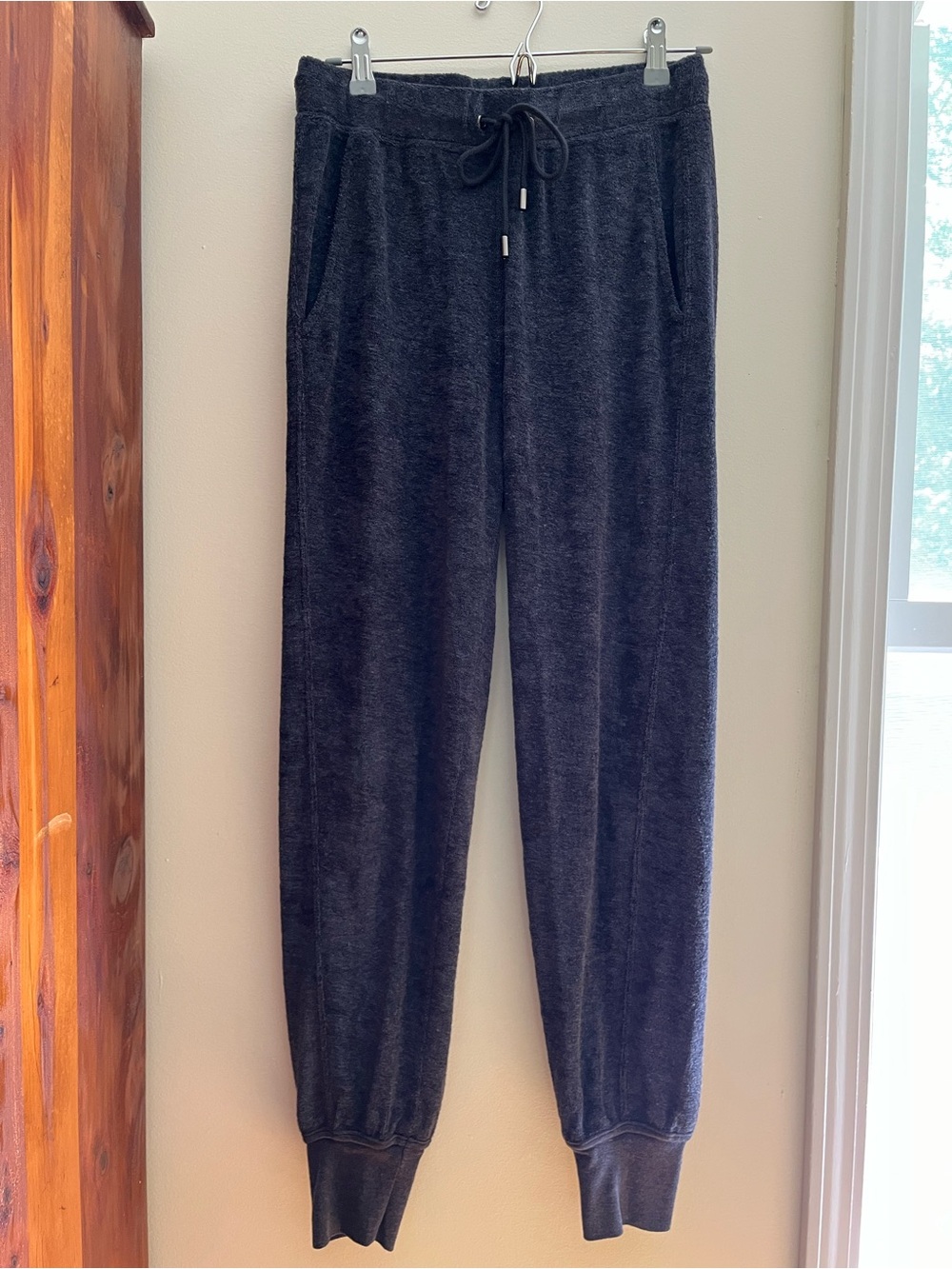 A PIECE APART  gray Terry Jogger Pants - Casual Drawstring Sweatpants XS